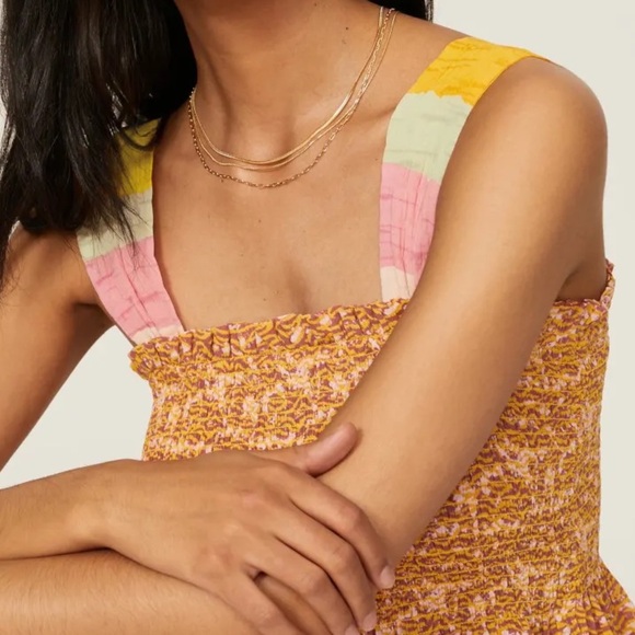 🌻Scotch & Soda Smocked Beach Tank Top Size Medium - Picture 3 of 11